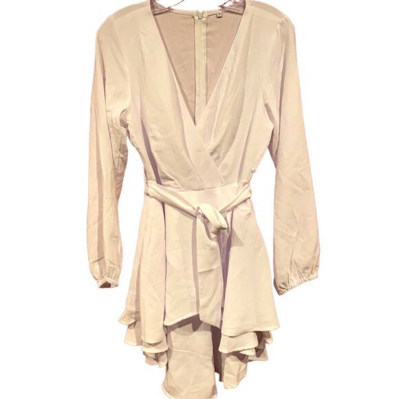 Women Casual Dress Flowy Bohemian Tshirt Wrap Dress Tie Waist Shift Mini Dress T - Picture 13 of 17